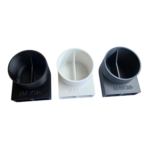 Drehbarer Luftauslass 55 mm in Schwarz, Weiß und Grau
